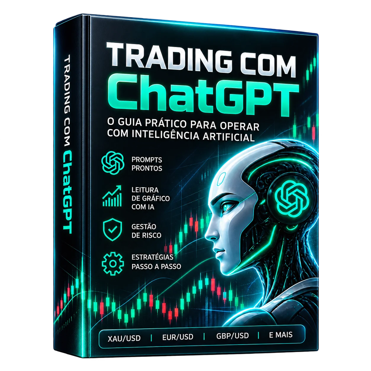 App interativo Trading com ChatGPT no celular e no notebook
